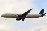 SU-GBW @ EGLL - 'The Nile' with plain blue tail on finals for runway 27L. Test registration was D-AVZA. Operated by Egyptair. - by Glyn Charles Jones