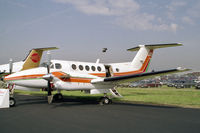 F-GGFB @ EGLF - Beech 300 at Farnborough International in 1988. - by Malcolm Clarke