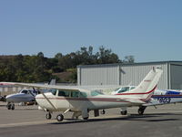 N3685Y @ POC - Parked at Howard Aviation - by Helicopterfriend