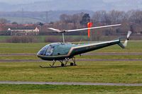 G-BPXE @ EGBJ - Enstrom F280C [1089] Staverton~G 14/03/2008. Departing back to home base at Little Hampden Manor Bucks - by Ray Barber