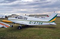 G-ATOK @ EGBP - Piper PA-28-140 Cherokee [28-21612] Kemble~G 09/07/2004. Seen at the PFA Fly in 2004 Kemble UK. - by Ray Barber