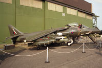 ZD472 @ EGXW - British Aerospace Harrier GR5 replica from RAF EP&TU, St Athan at Waddingtons Airshow in 1995. - by Malcolm Clarke