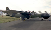 ZG989 @ EGLF - Britten-Norman BN-2 Astor; the ASTOR (Airbourne Stand-Off Radar) version of the Defender developed for use in battlefield surveillance. At SABC Farnborough 90. - by Malcolm Clarke
