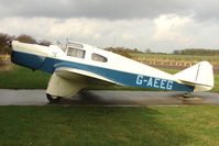 G-AEEG @ EGBG - Vintage 1936 Miles M3A Falcon at Leicester on the All Hallows Day Fly-in - by Terry Fletcher