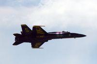162826 @ DVN - Blue Angel 5 at the Quad Cities airshow.  I'm shooting into the sun -argh! - by Glenn E. Chatfield