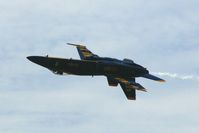 162826 @ DVN - Blue Angel 5 at the Quad Cities airshow.  I'm shooting into the sun -argh! - by Glenn E. Chatfield