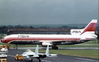 N10114 @ FAB - Lockheed demonstrated their L-1011 TriStar in Pacific Southwest Airlines colours at the 1974 Farnborough Airshow - this was the 80th production aircraft and the second for PSA. - by Peter Nicholson