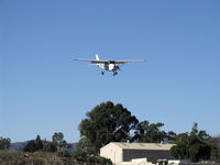 N8302X @ SZP - 1961 Cessna 172C, Continental O-300 145 Hp, on final for Rwy 04 - by Doug Robertson