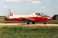XW327 @ EGXG - Jet Provost T.5A of 7 Flying Training School at Church Fenton in May 1989. - by Peter Nicholson