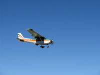 N92857 @ SZP - 1973 Cessna 172M, Lycoming O-320-E2D 150 Hp, flaps landing Rwy 04 - by Doug Robertson