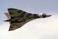 XH558 @ EGUA - Avro 698 Vulcan B2 at RAF Upper Heyford's open Day in 1992.  - by Malcolm Clarke