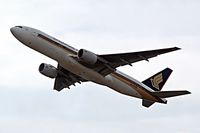 9V-SVM @ WSSS - Boeing 777-212ER [30874] (Singapore Airlines) Changi~9V 27/10/2006. Seen departing picture taken through glass of terminal. - by Ray Barber