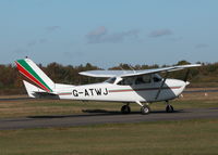 G-ATWJ @ EGLK - WHISKY TANGO ABOUT TO TURN LEFT INTO THE VISITORS PARKING AREA - by BIKE PILOT