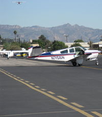 N7156N @ SZP - 1968 Beech V35A BONANZA, Continental IO-520-B 285 Hp, rollback to transient parking - by Doug Robertson