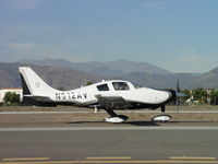N912AV @ POC - Taxiing back to 26L for take off - by Helicopterfriend