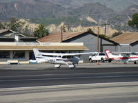 N5199J @ SZP - 2002 Cessna 172S SKYHAWK SP, Lycoming IO-360-L2A 180 Hp, taxi to Rwy 22 - by Doug Robertson