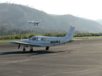 N6249J @ SZP - 1976 Piper PA-32R-300 LANCE, Lycoming TIO-540-K1G5D 300 Hp turbo upgrade (with N3039E Aeronca 7AC Champion beyond-landing on the grass strip) - by Doug Robertson