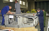 1Z-NK @ EGSU - AAC AAC-1 Toucan under renovation at The Imperial War Museum, Duxford, UK in 1998. - by Malcolm Clarke
