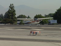 N5852E @ CCB - Landing on 24 at Cable - by Helicopterfriend