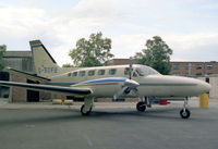 G-SOFE @ EGTC - Cessna 441 Conquest II at Cranfield Airport, UK in 1988. - by Malcolm Clarke