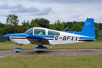 G-BFXX @ EGBP - Grumman American AA-5B Tiger [AA5B-0917] Kemble~G 11/07/2004. Seen departing . - by Ray Barber
