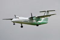 LN-WFO @ EGNT - De Havilland Canada DHC-8-311Q Dash 8 on approach to rwy 25 at Newcastle Airport, UK. - by Malcolm Clarke