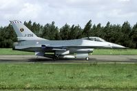 J-256 @ EHLW - For the 1982 TAM Leeuwarden introduced the Frisian tail band. The The Hague General Staff disapproved this due to fear for an flag incident and other far-fetched reasons. By staff order the bands had to be removed (and reappeared in 1988).