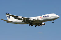 EP-IAM @ EGLL - Veteran B747-100 on short final to 09L at Heathrow. - by MikeP
