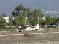 N4543B @ POC - Landing on Brackett 26R - by Helicopterfriend