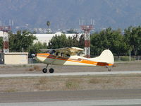 N2916D @ POC - Touching down on 26L - by Helicopterfriend