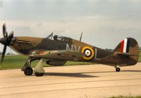 LF363 @ MHZ - Hurricane IIC of the Battle of Britain Memorial Flight at the 1988 Mildenhall Air Fete. - by Peter Nicholson