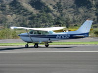 N55211 @ SZP - 1981 Cessna 172P, Lycoming O-320-D2J 160 Hp with really long exhaust pipe mod, takeoff roll Rwy 04 - by Doug Robertson