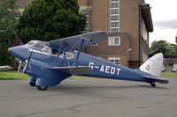 G-AEDT @ EGTC - De Havilland DH-90 Dragonfly at Cranfield en-route to the Tiger Moth Rally at Woburn Abbey in 1988. - by Malcolm Clarke