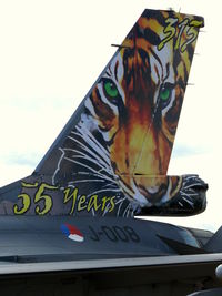 J-008 @ EGVA - General Dynamics F-16AM Fighting Falcon J-008 Royal Netherlands Air Force with a nice tiger in it's tail to celebrate 55 years of 315 Squadron - by Alex Smit