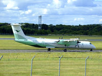LN-WDE @ EGPH - Wilderoe Dash8 arriving at EDI - by Mike stanners