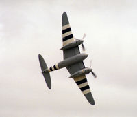 G-ASKH @ EGXW - De Havilland DH-98 Mosquito T3.  at the RAF Waddington Air Show in 1995. Later destroyed in a tragic accident. - by Malcolm Clarke