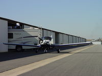 N7178L @ CCB - Parked outside while motorhome receives some attention - by Helicopterfriend