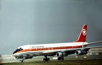 CF-TII @ LHR - DC-8-53 of Air Canada taxying to the active runway at Heathrow in March 1973. - by Peter Nicholson