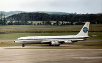 N761PA @ PIK - Pan Am's Boeing 707-321B named Clipper Friendship taxying to the terminal at Prestwick in the Summer of 1972. - by Peter Nicholson