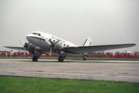 G-AMRA @ EGCN - Douglas C-47B Dakota Mk4 (DC-3A.) At RAF Finningley's Air Show in 1992 - by Malcolm Clarke