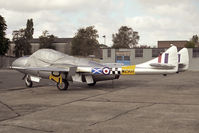 G-VTII @ EGTC - De Havilland Vampire T11 (DH-115) at Cranfield Airfield, UK. - by Malcolm Clarke