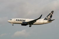 YR-BGF @ EBBR - flight RO371 is descending to rwy 25L - now with winglets