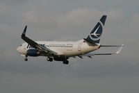 YR-BGF @ EBBR - several seconds before landing on rwy 25L