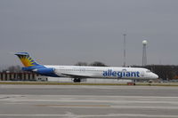 N414NV @ KSBN - MD-88 - by Mark Pasqualino