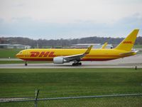 G-DHLE @ KCVG - Barely two months old at the time this was taken