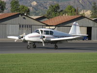 N2291P @ SZP - 1957 Piper PA-23 150 APACHE, two Lycoming O-320s 150 Hp each, landing roll Rwy 22 - by Doug Robertson
