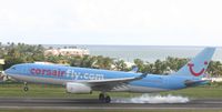 F-HBIL @ TNCM - corsair touching down at TNCM - by SHEEP GANG