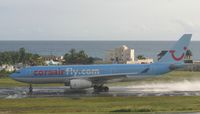 F-HBIL @ TNCM - Corsair rolling on a wet runway for take off - by SHEEP GANG