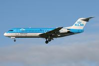PH-WXD @ EGNT - Fokker 70 (F-28-0070) on approach to rwy 25 at Newcastle Airport, UK. - by Malcolm Clarke