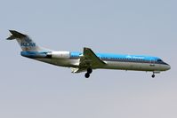 PH-KLE @ EGNT - Fokker 100 (F-28-0100) on approach to rwy 07 at Newcastle Airport, UK in 2006. - by Malcolm Clarke